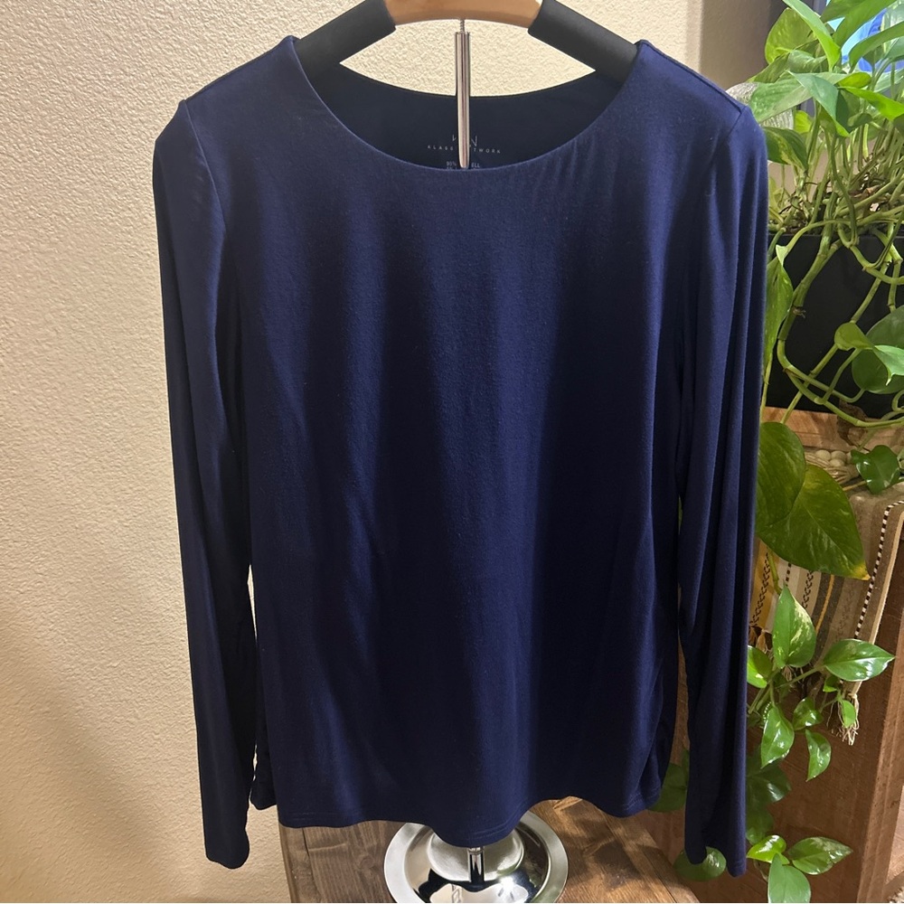 Klassy Network Deep Blue Long Sleeve Top